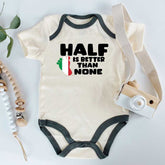 Half Italian Funny Baby bodysuit Culture Heritage Italy Flag Gift For Italian Parents Baby rompers